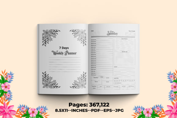 7 Day Weekly Planner KDP Interiors: A Comprehensive Tool for Daily Organization