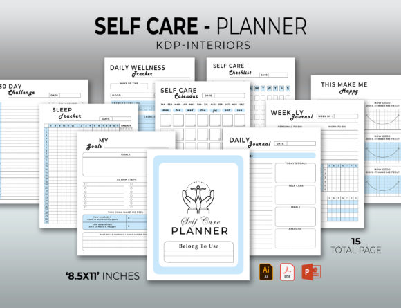 Self Care Planner - KDP Interior: A Comprehensive Tool for Personal Well-Being