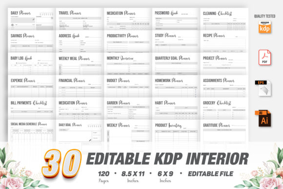 Unlock Your Organizational Potential with the KDP Interiors MEGA Bundle - Editable