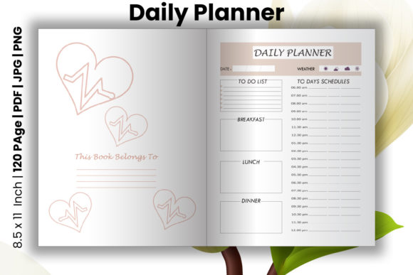 Unlock Your Productivity with Daily Planner Page KDP Interiors
