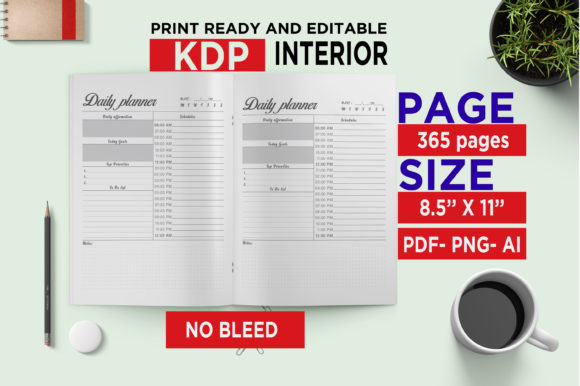 Unlock Your Productivity with KDP Interiors Templates Daily Planner 2022