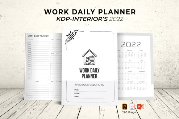 Work Daily Hourly Planner for 2022